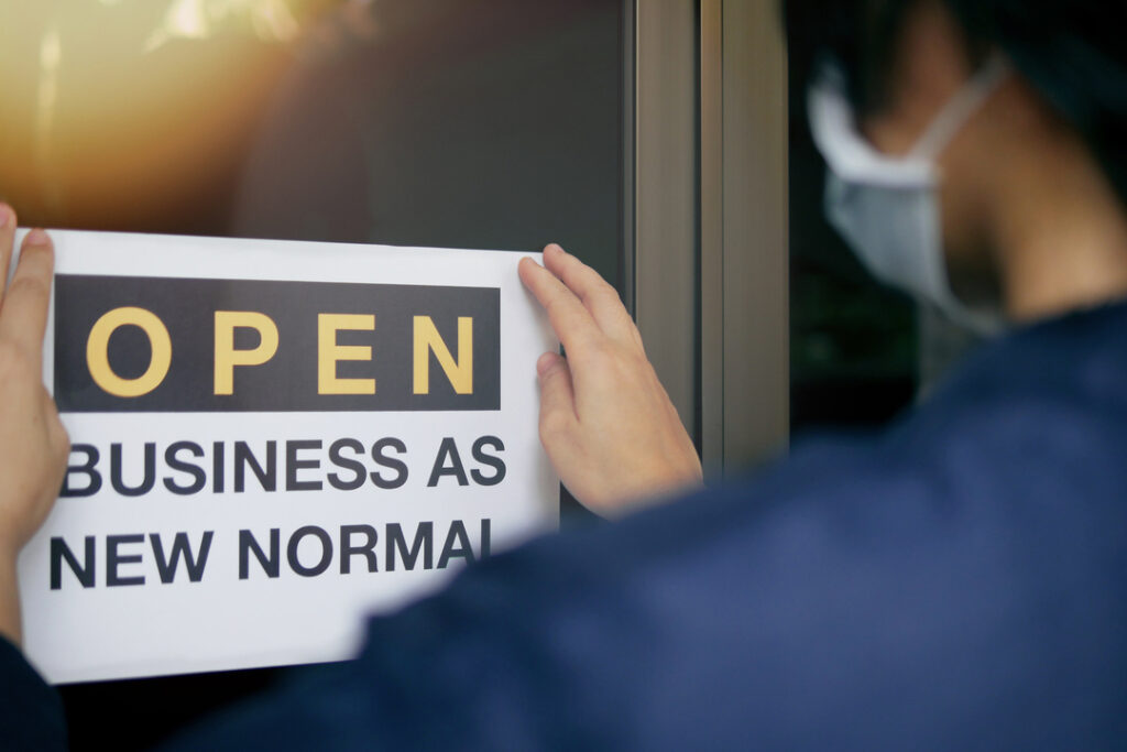 open sign business as new normal with COVID 19 safety plan